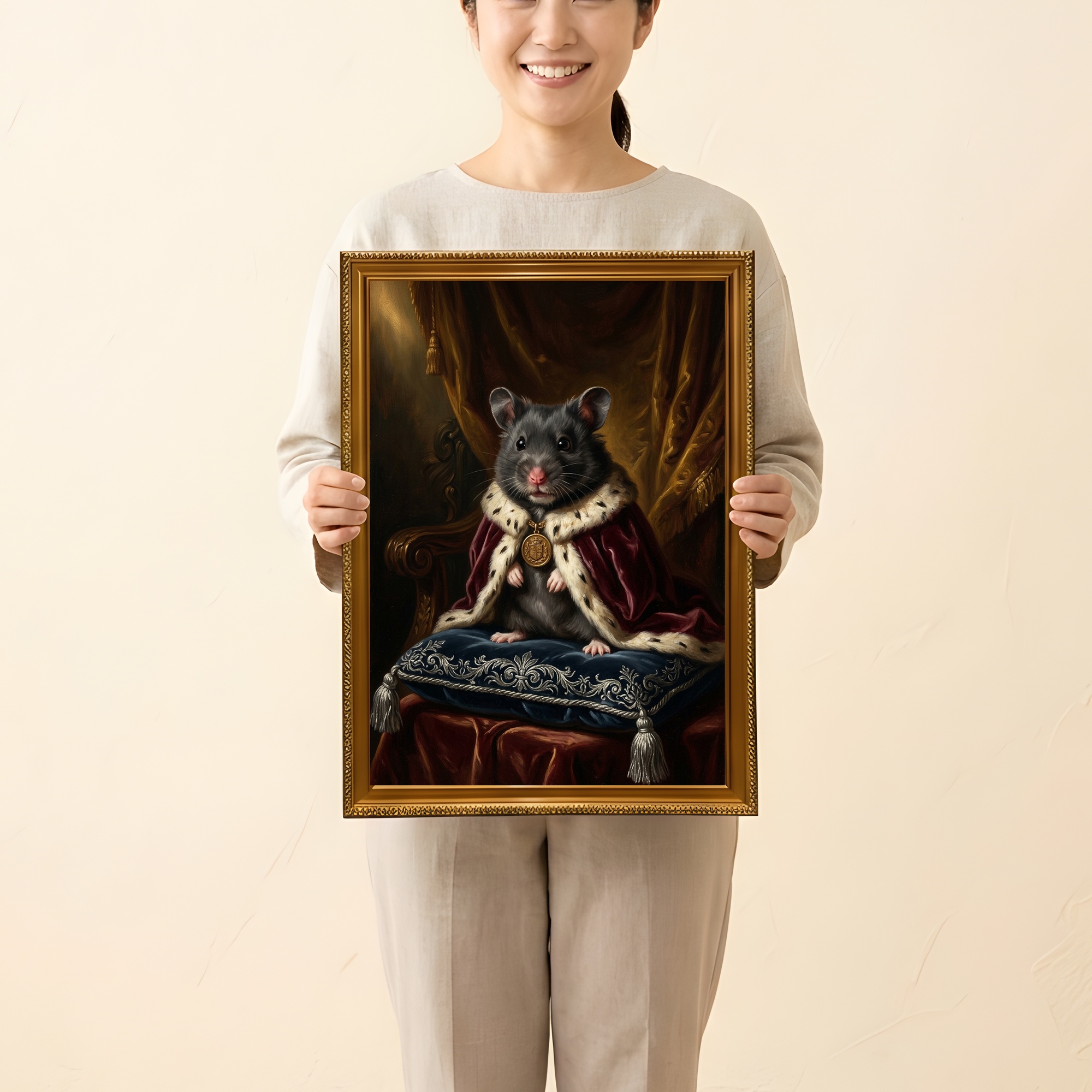 ブラックベアハムスターの額装プリント 2枚目