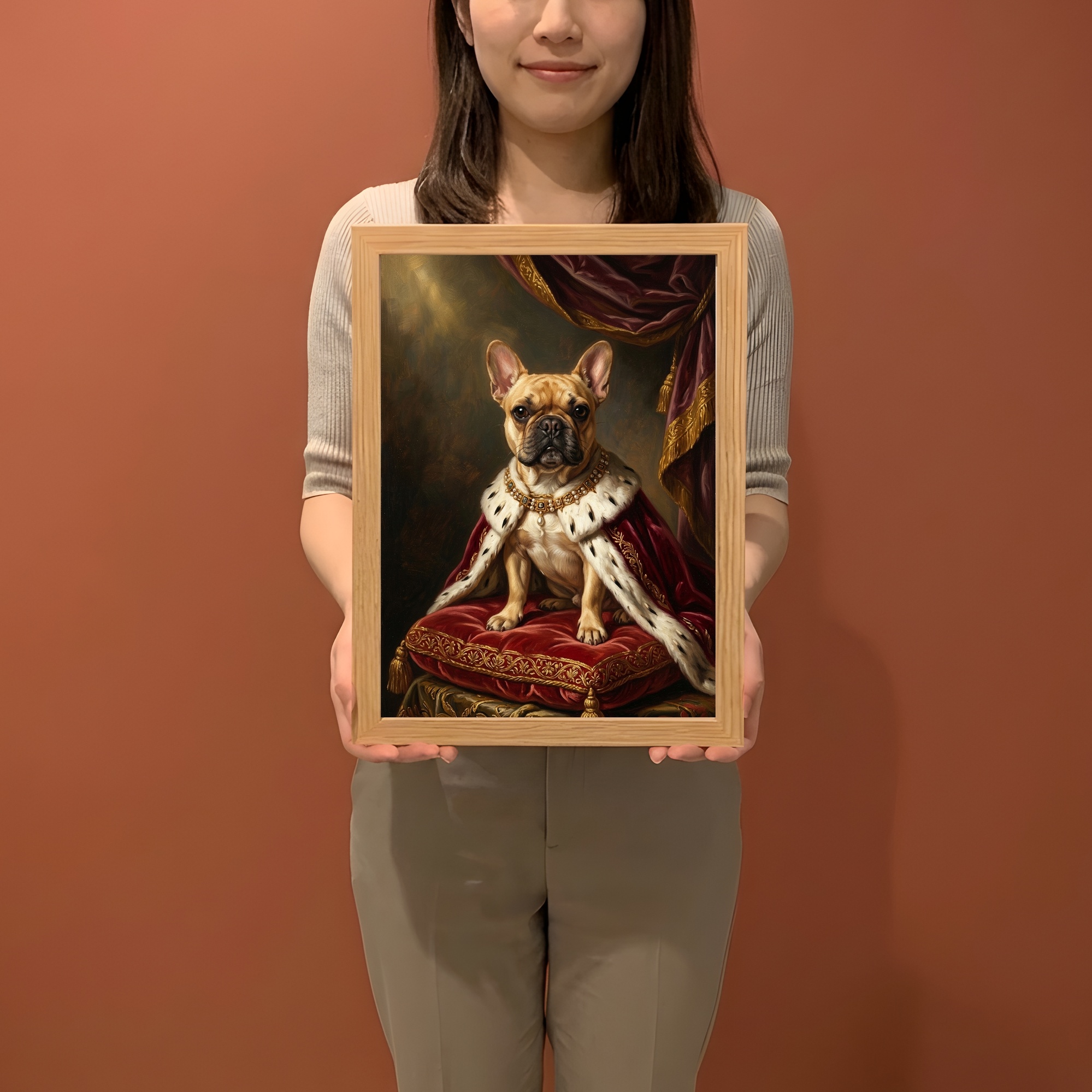 フレンチブルドッグの額装プリント 2枚目