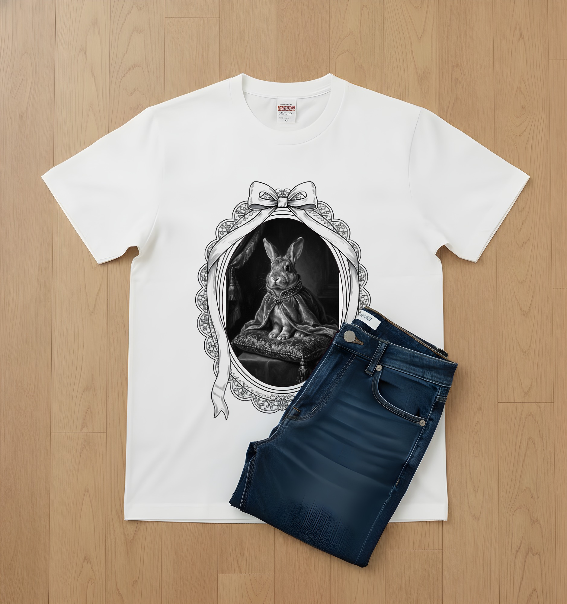 チンチラうさぎのTシャツ 2枚目