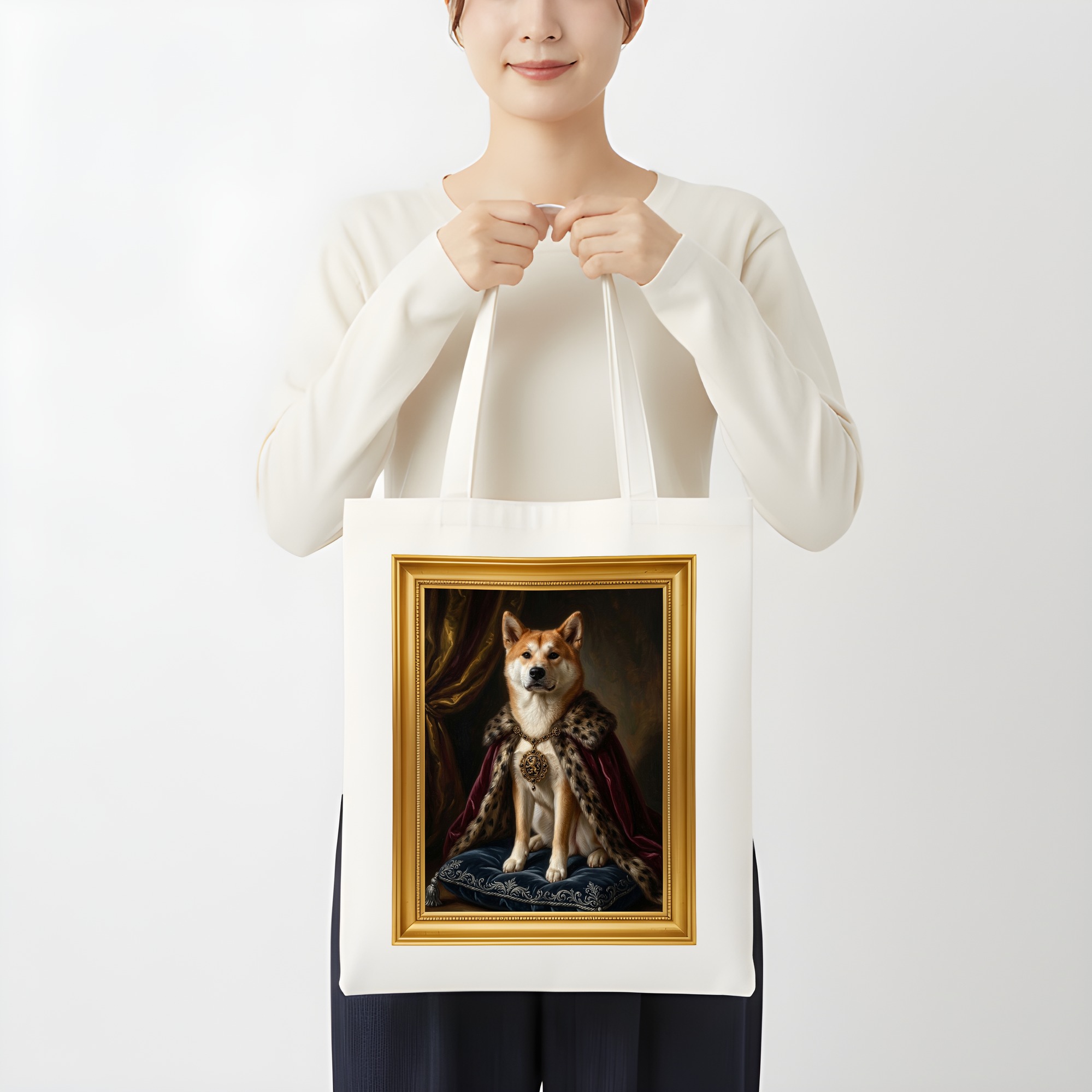 秋田犬のトートバッグ 3枚目