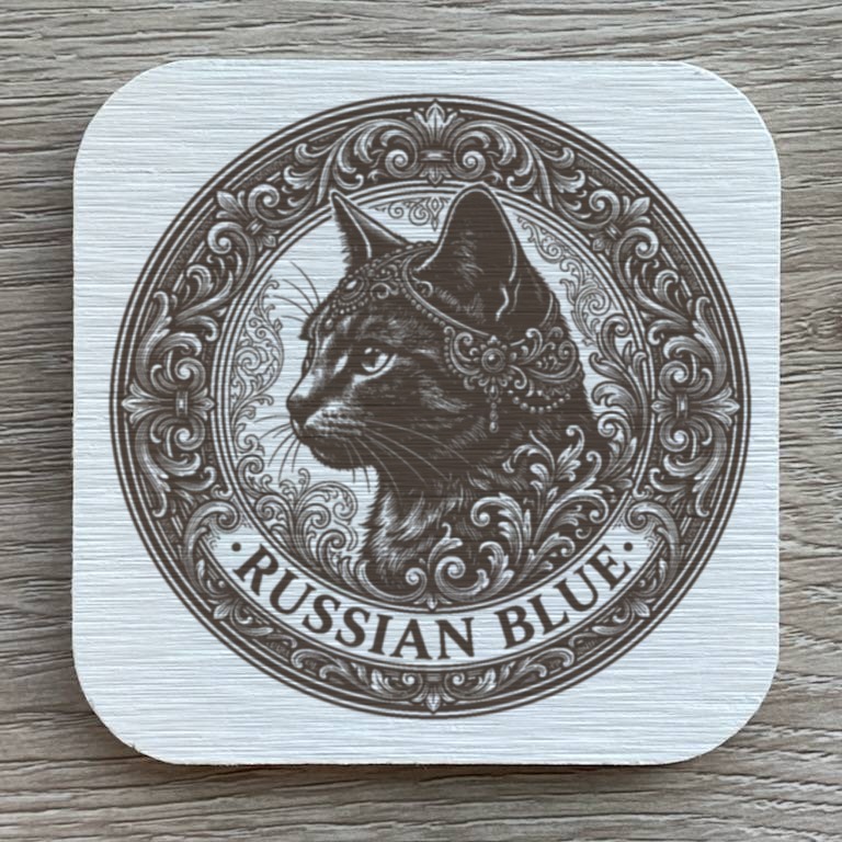 ロシアンブルーのコースターセット 1枚目
