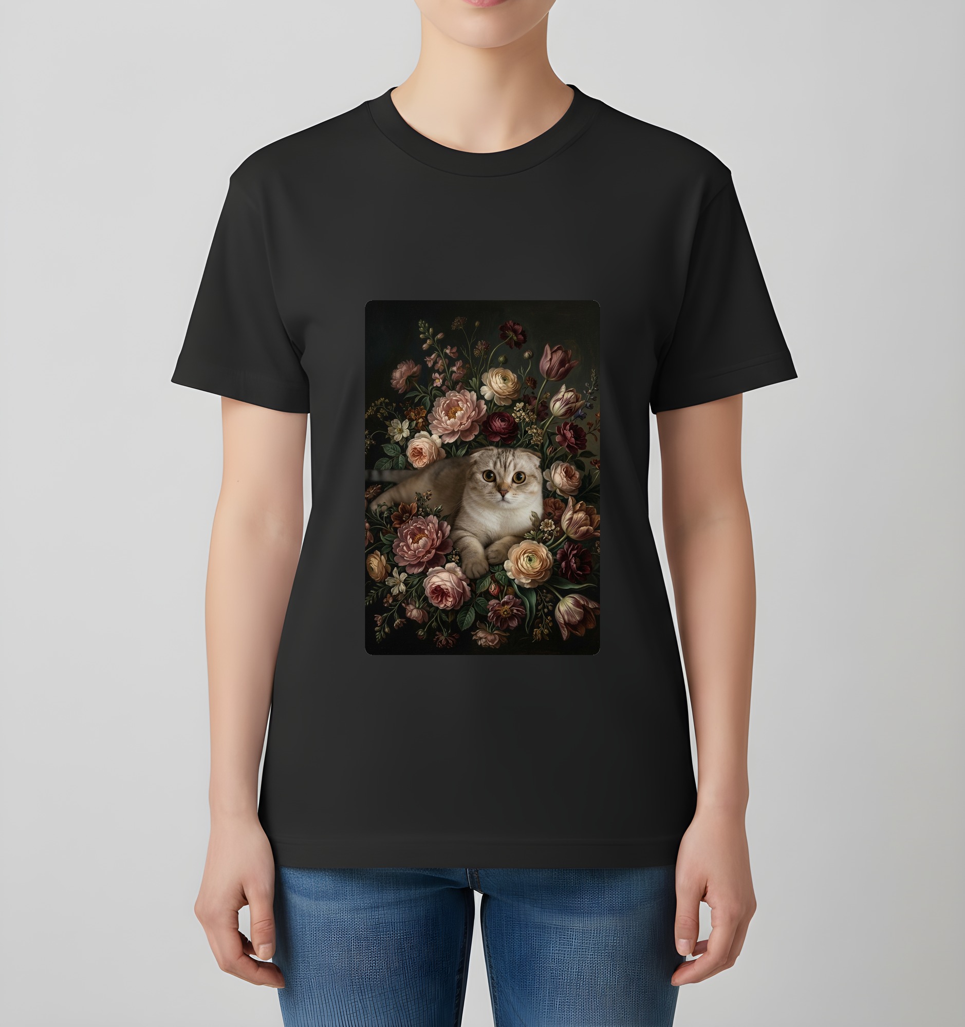 スコティッシュフォールドのTシャツ 4枚目