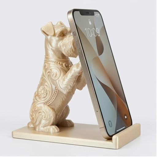 ミニチュアシュナウザーのスマホスタンド 1枚目