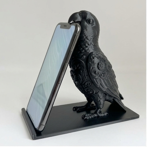 メイヤーズパロットのルネサンス肖像画スマホスタンド(シルクブラック)