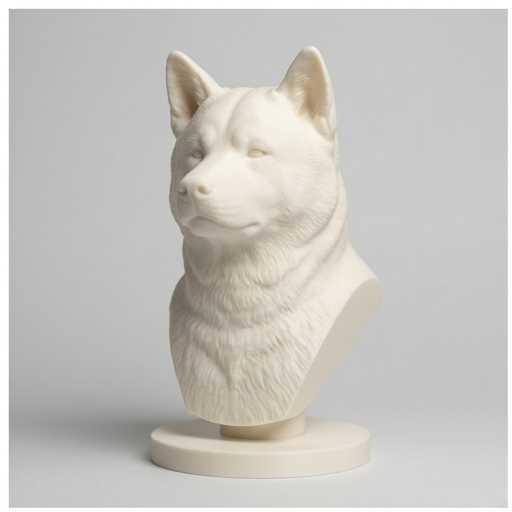 秋田犬のルネサンス肖像画胸像(3枚目)