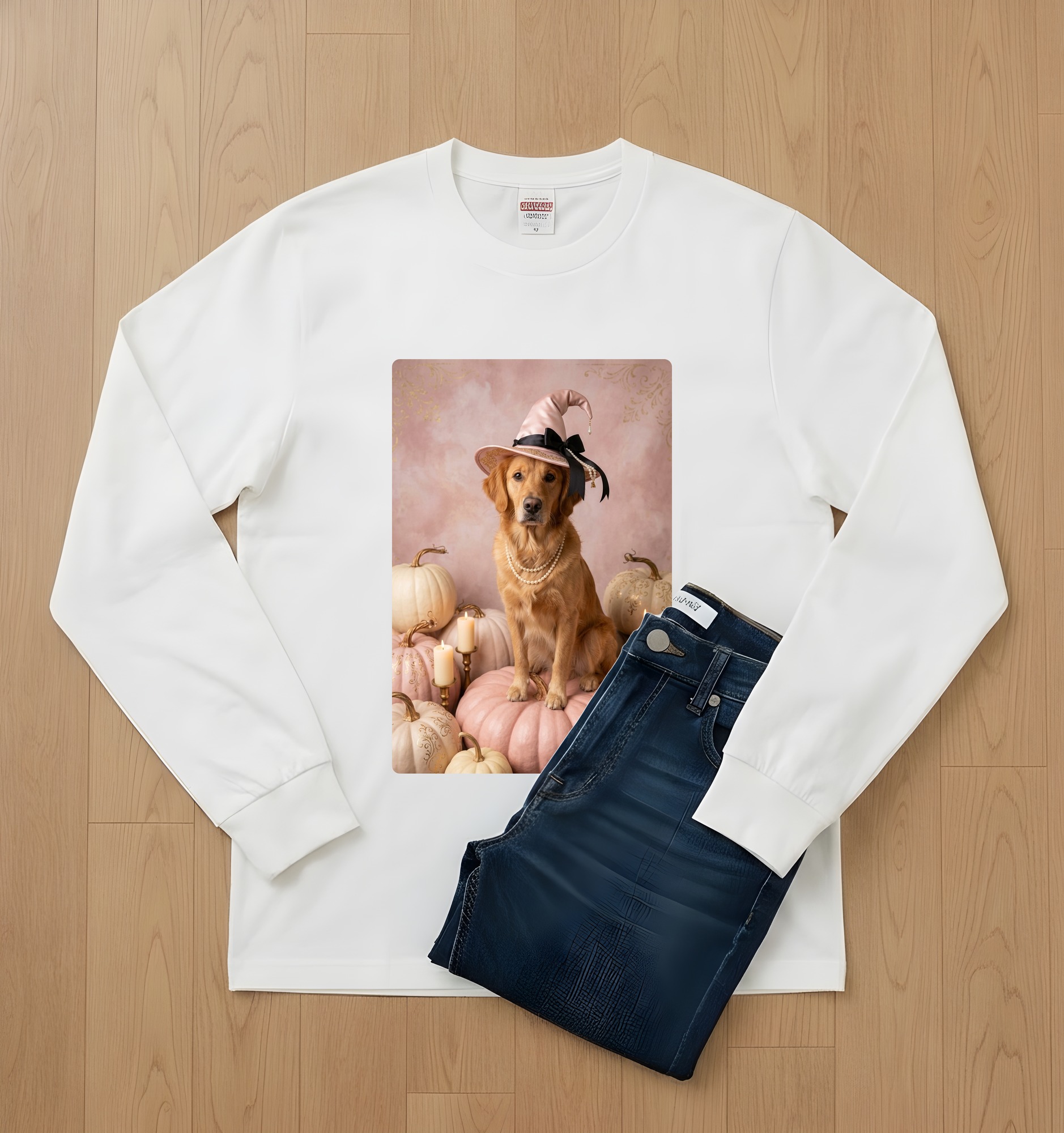 ゴールデンレトリバーの長袖Tシャツ 2枚目