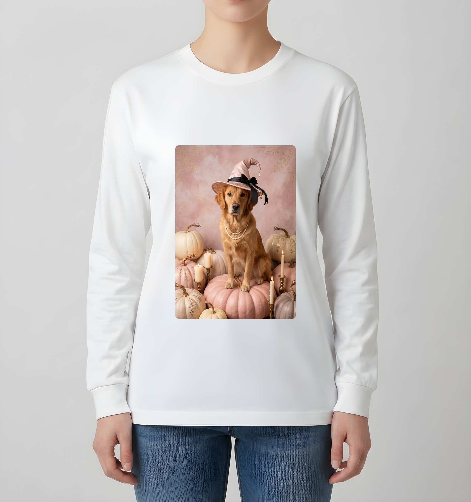 ゴールデンレトリバーの長袖Tシャツ 4枚目