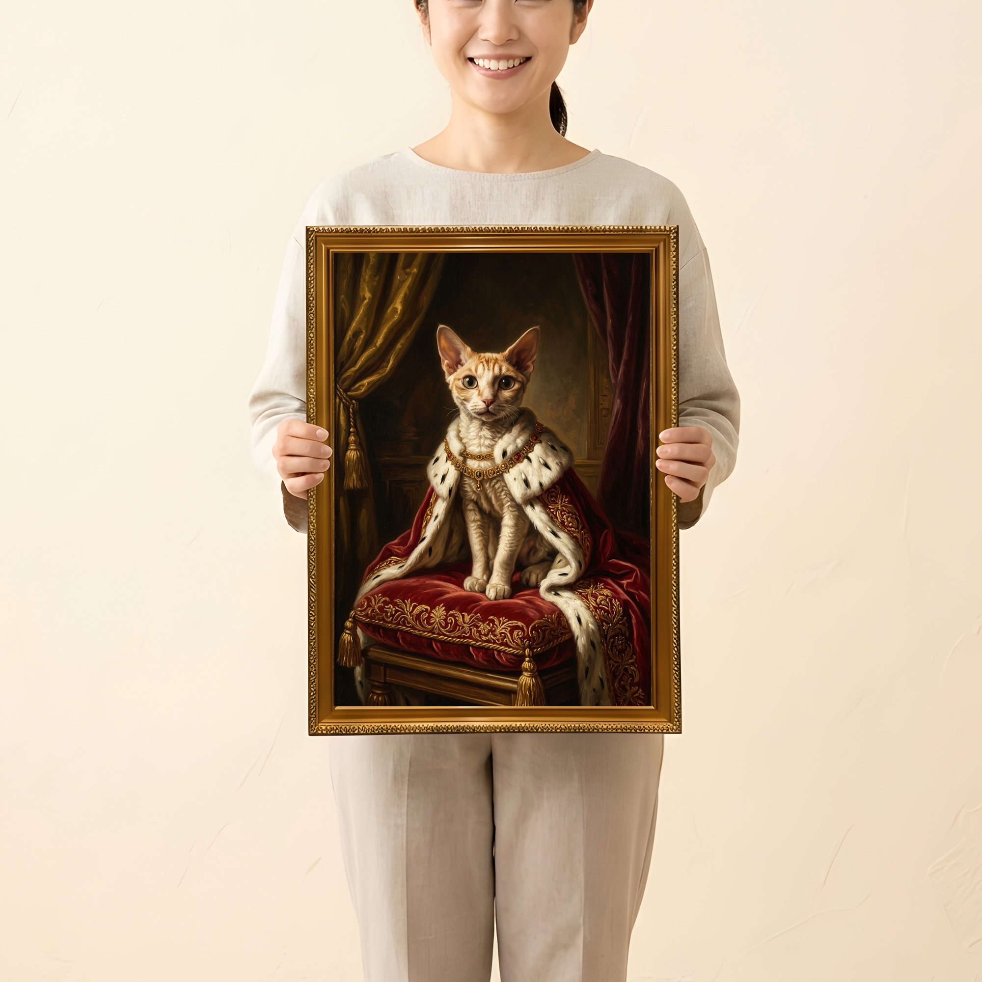 デボンレックスのルネサンス肖像画額装プリント（A3サイズ）（2枚目）