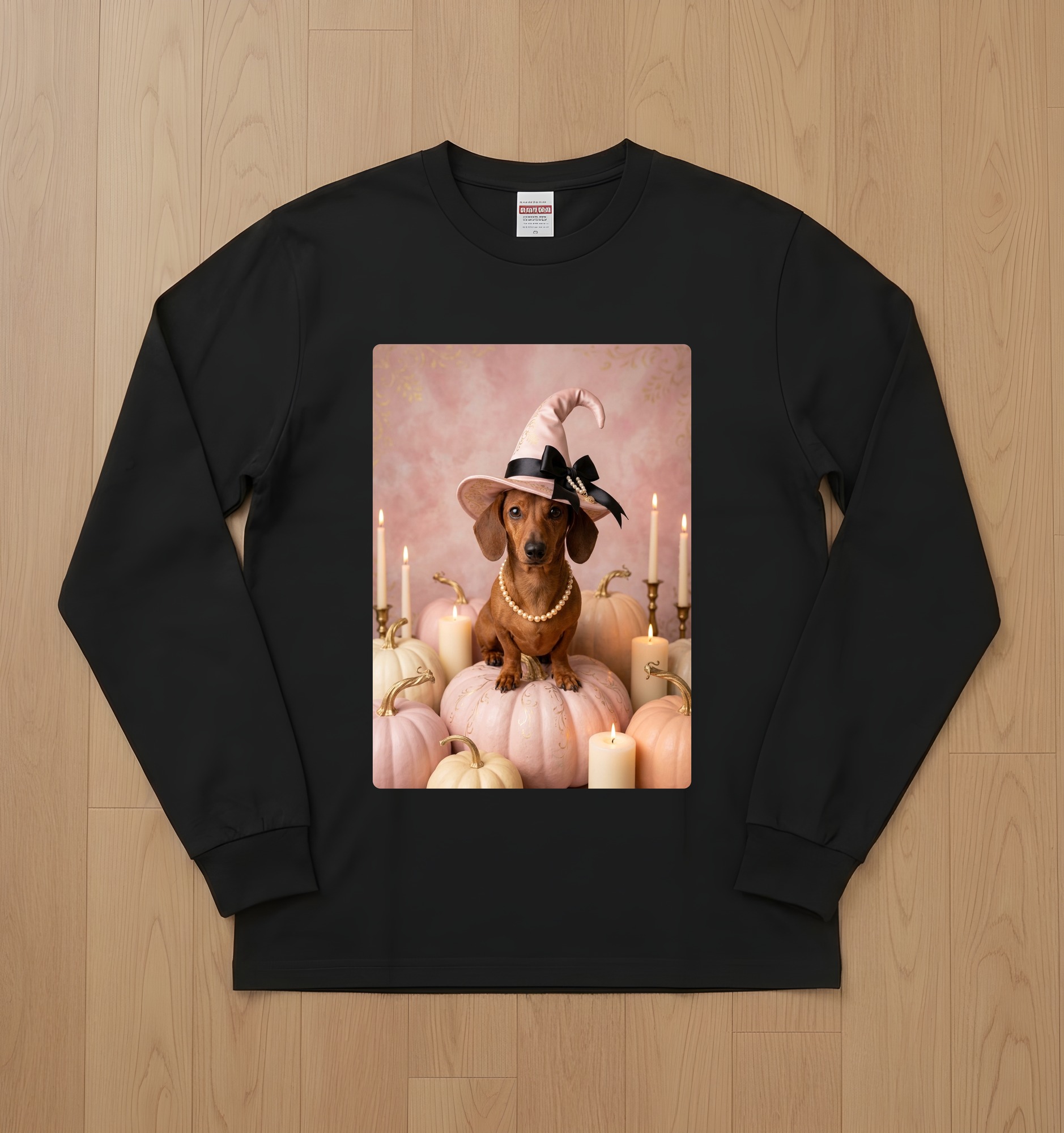 ミニチュアダックスフンドの長袖Tシャツ 1枚目