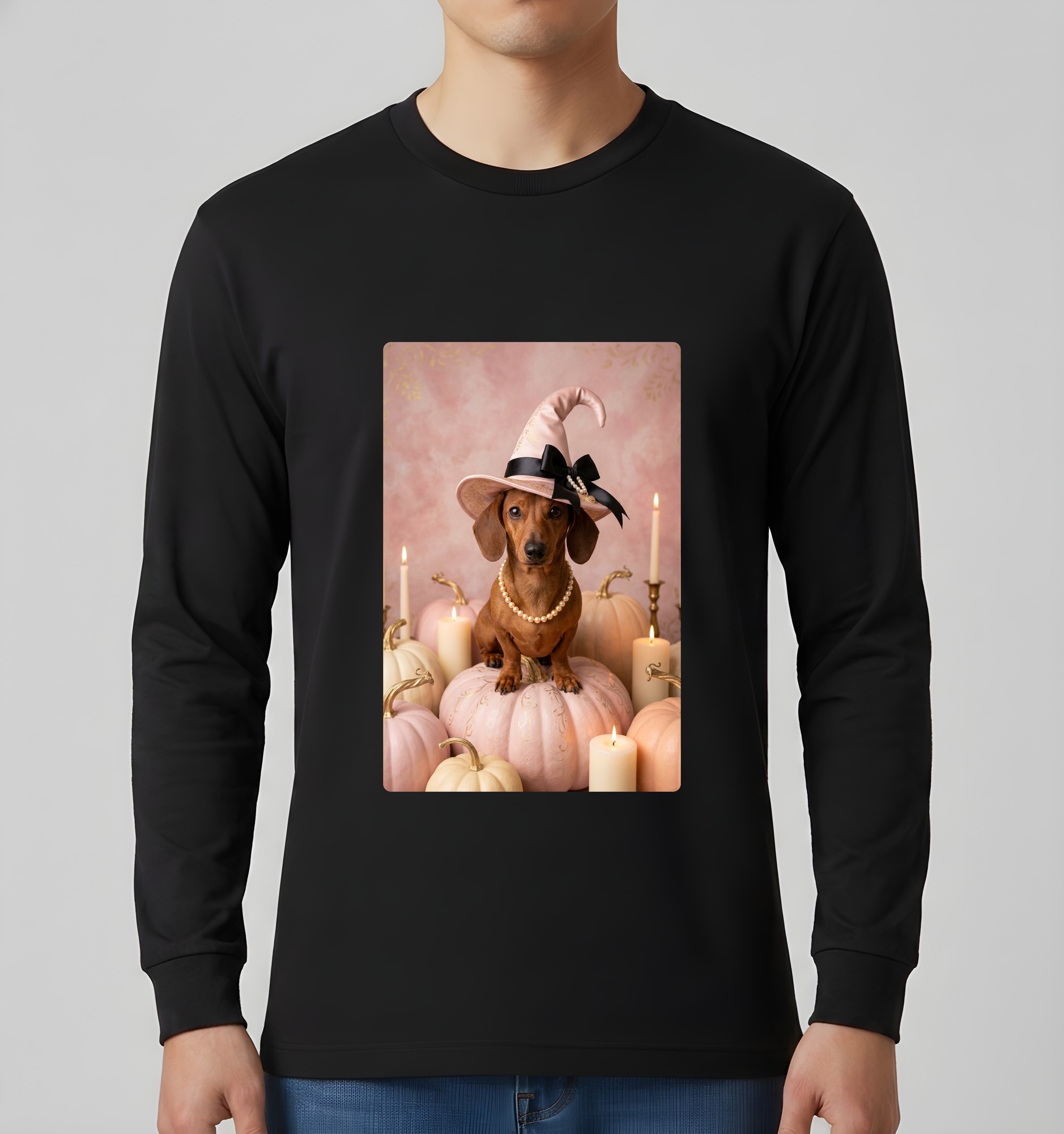 ミニチュアダックスフンドの長袖Tシャツ 3枚目