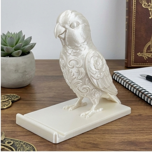 モモイロインコのスマホスタンド 2枚目