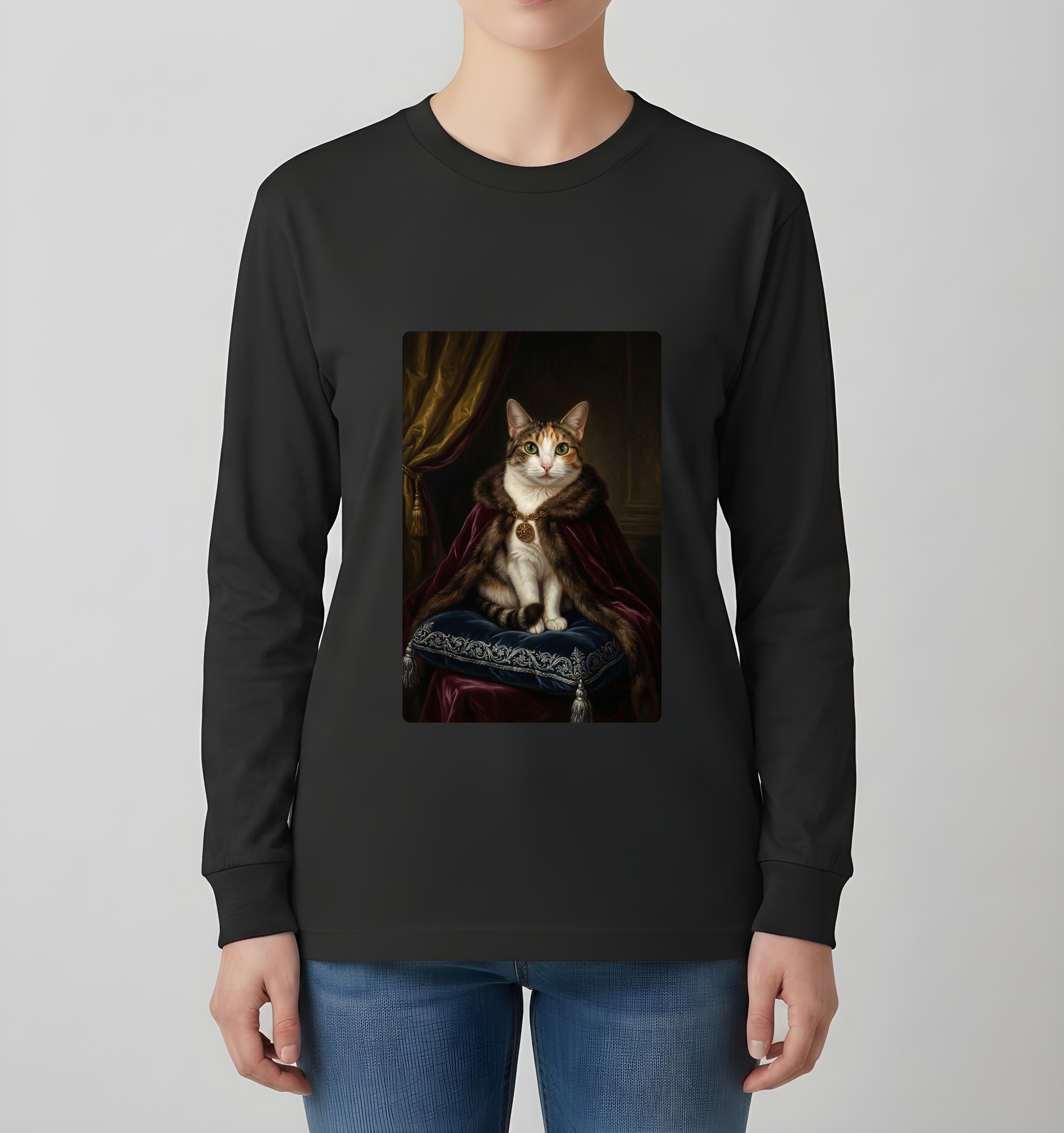 猫の長袖Tシャツ 4枚目