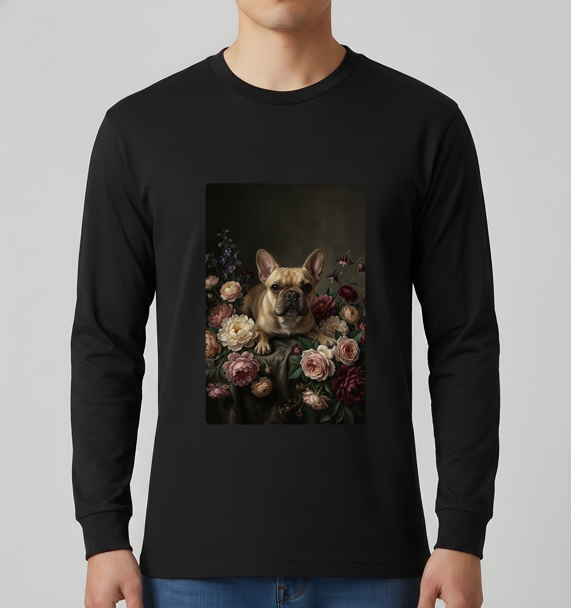 フレンチブルドッグの長袖Tシャツ 3枚目