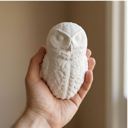 シロフクロウのルネサンス肖像画壁掛けレリーフ(4枚目)