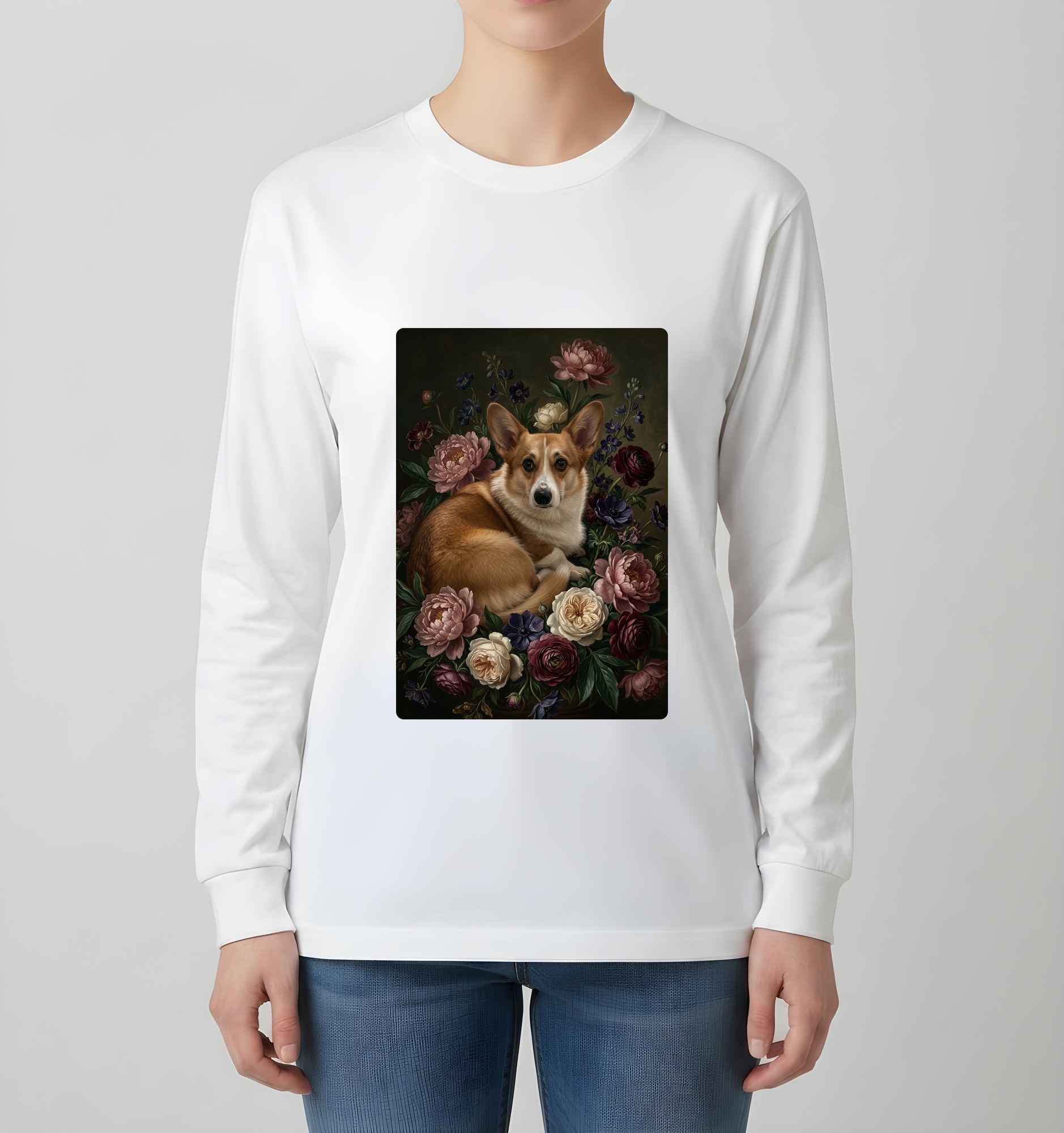コーギーの長袖Tシャツ 4枚目