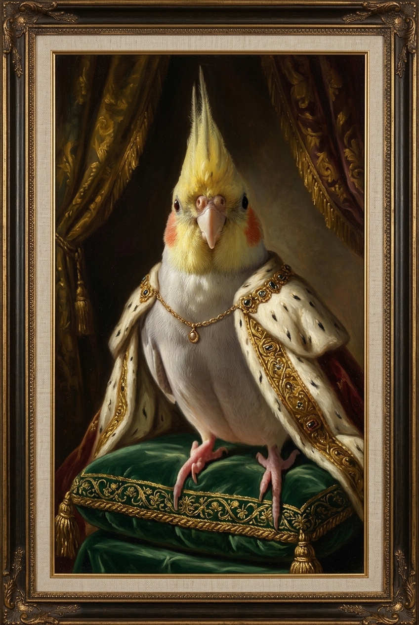 オカメインコの額装プリント 4枚目