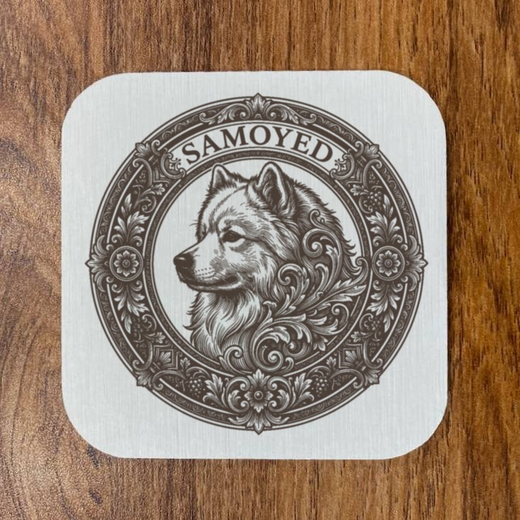 サモエドのコースターセット 4枚目