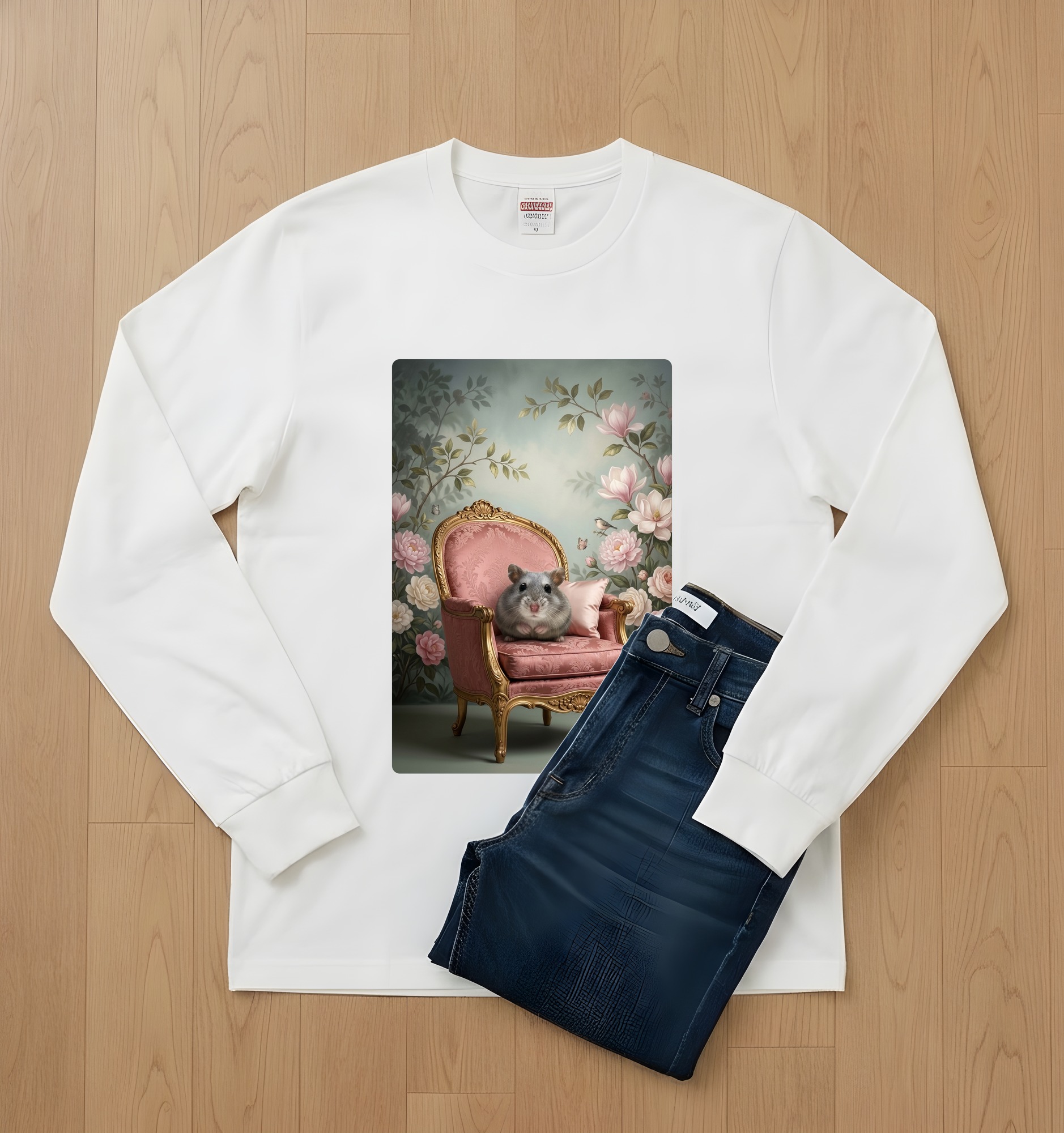 サファイアハムスターの長袖Tシャツ 2枚目