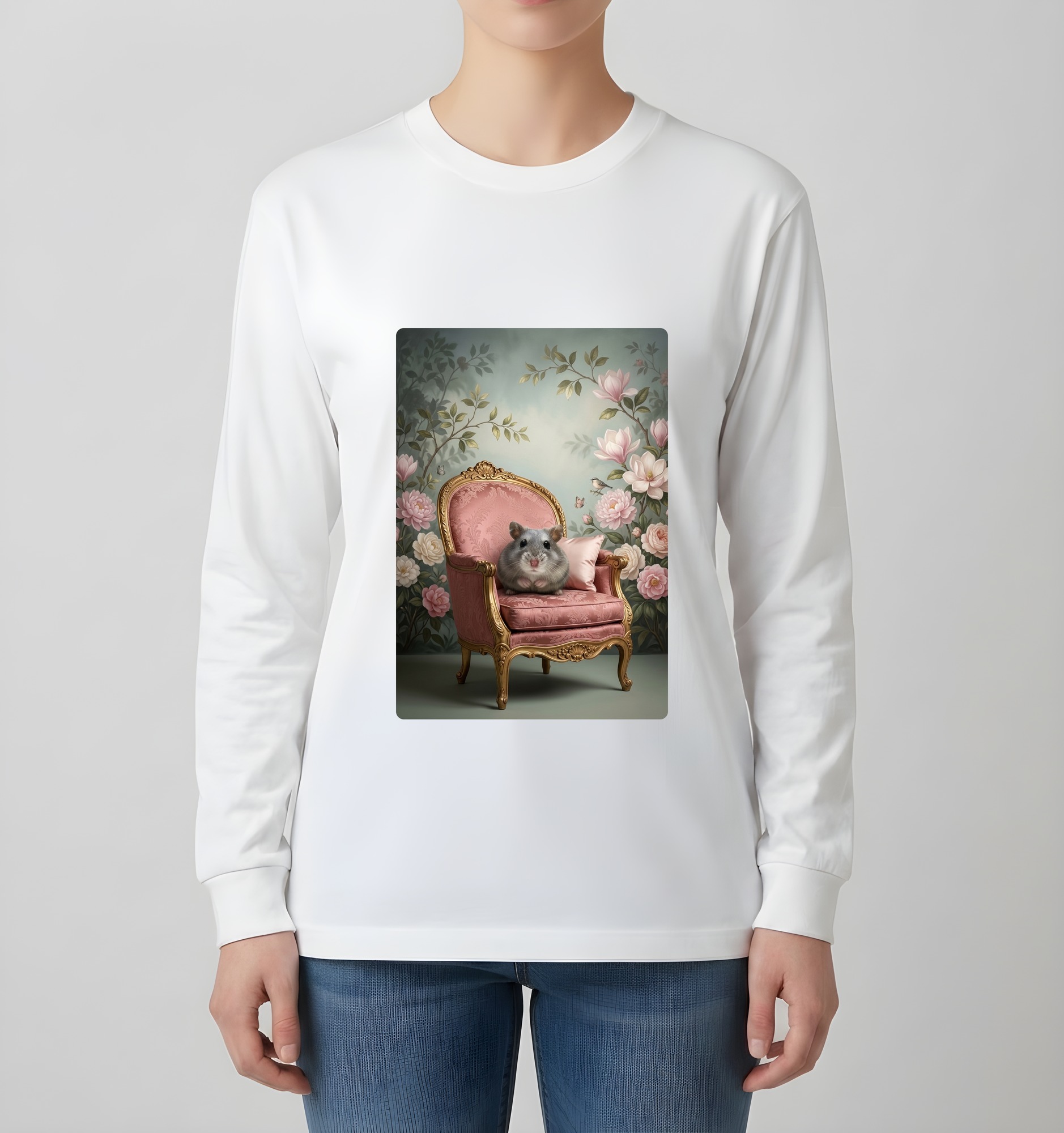 サファイアハムスターの長袖Tシャツ 4枚目
