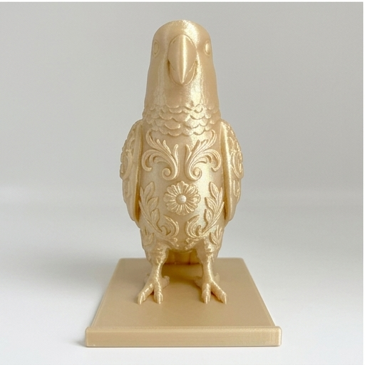 オオハナインコのルネサンス肖像画スマホスタンド（シルクゴールド）（3枚目）