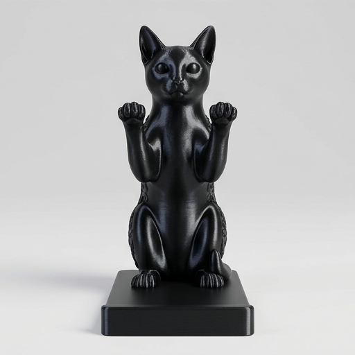 シャム猫のルネサンス肖像画スマホスタンド(シルクブラック)(3枚目)