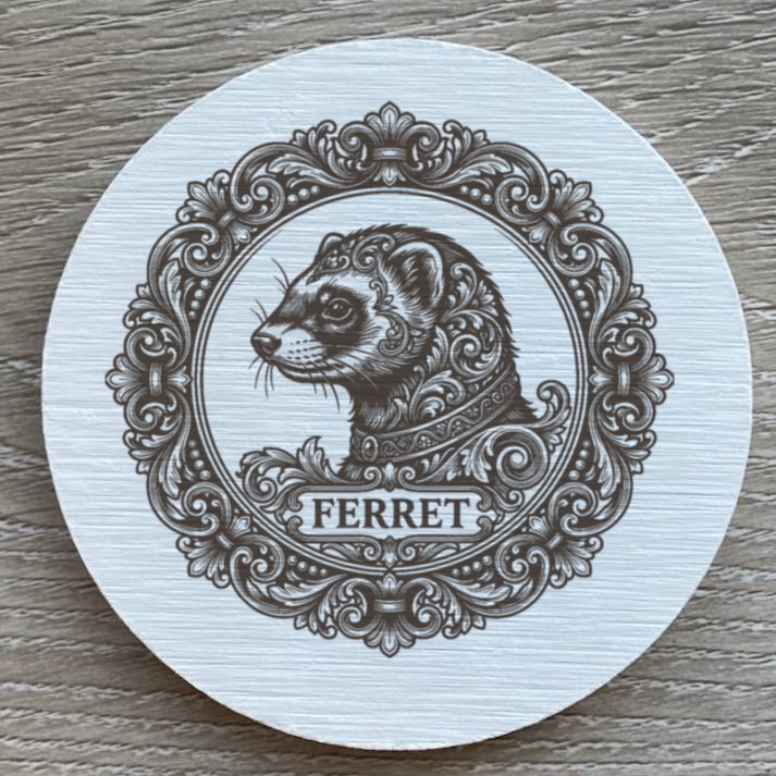 フェレットのルネサンス肖像画コースターセット(2枚目)