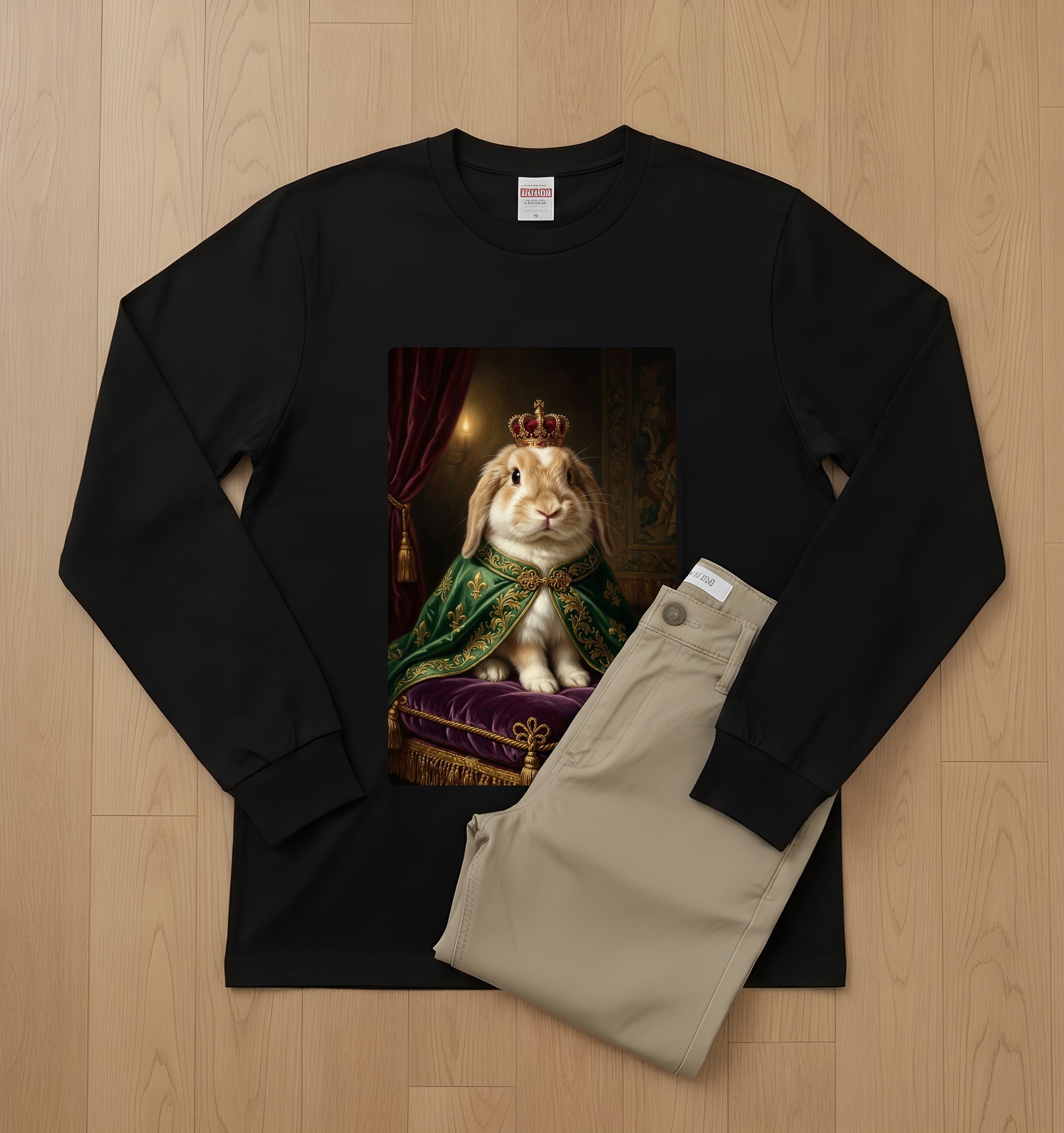 ジャージーウーリーの長袖Tシャツ 2枚目