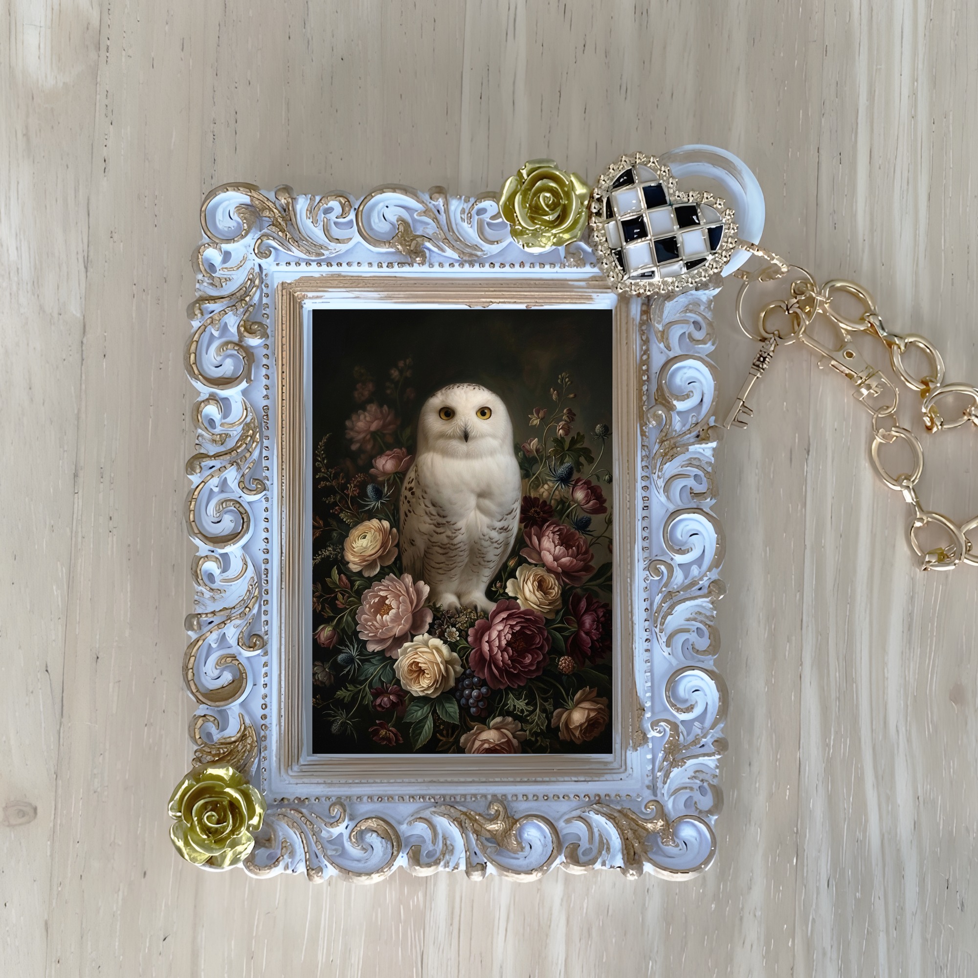 シロフクロウのバッグチャーム 1枚目