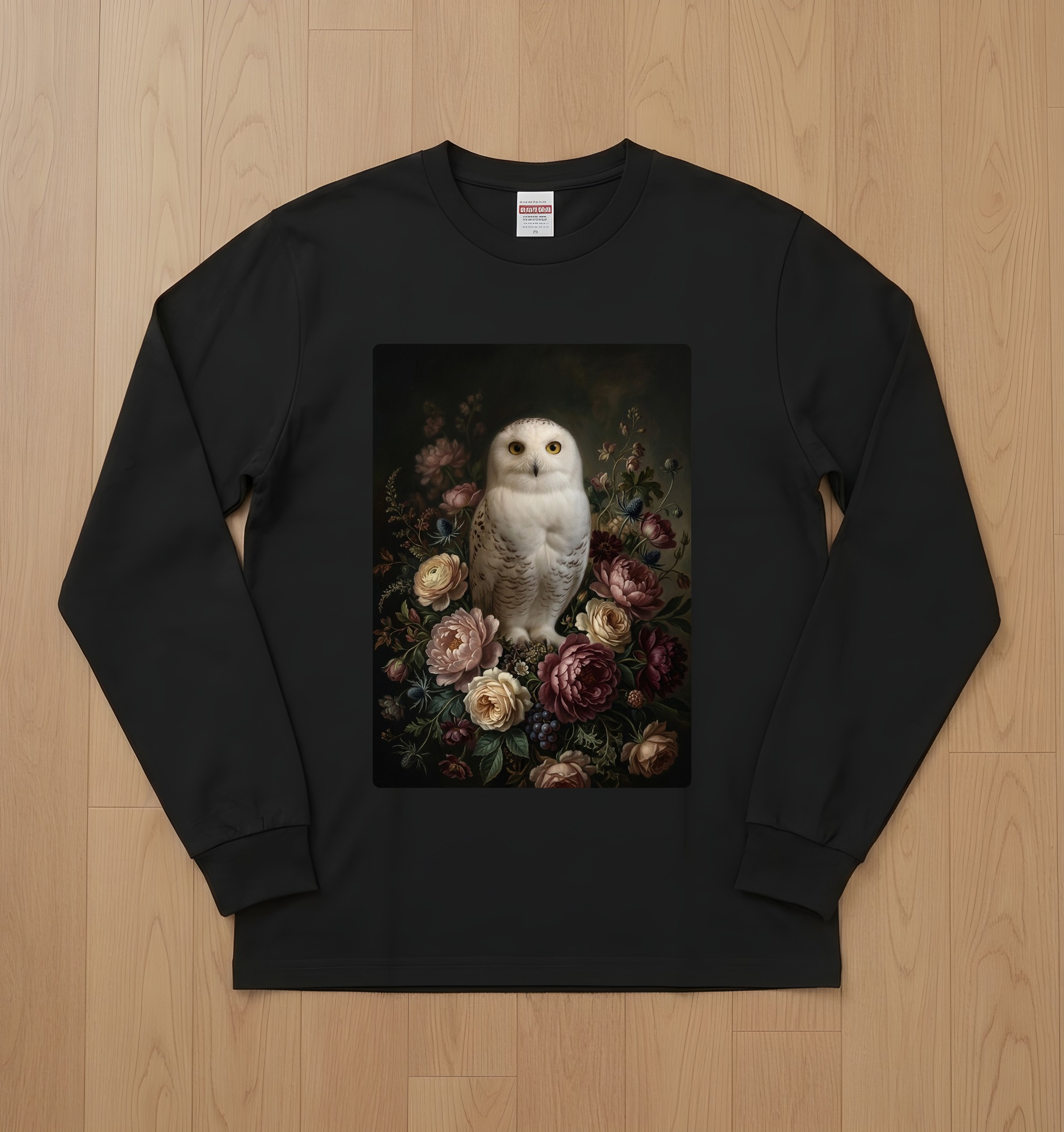 シロフクロウの長袖Tシャツ 1枚目