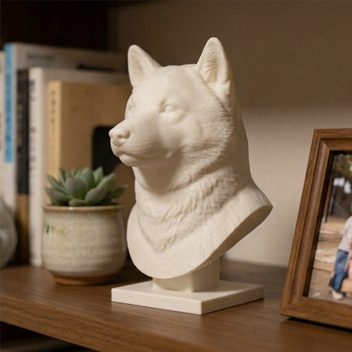 柴犬のルネサンス肖像画胸像