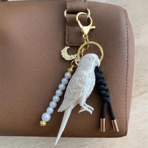アレクサンドリンインコのキーホルダー 3枚目