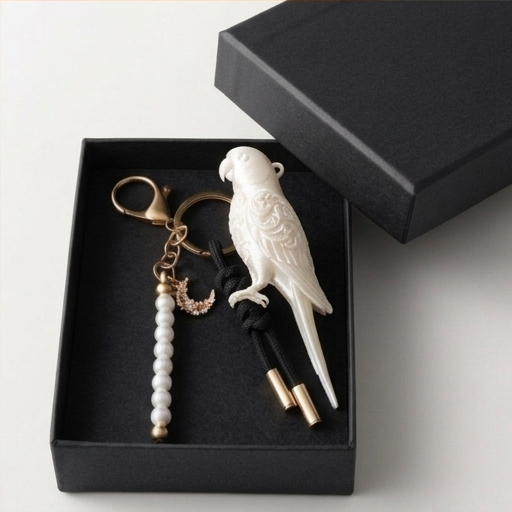 アレクサンドリンインコのキーホルダー 4枚目