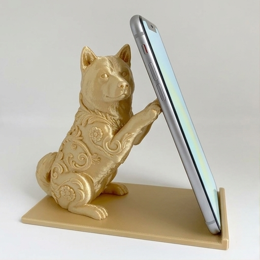 秋田犬のスマホスタンド 1枚目