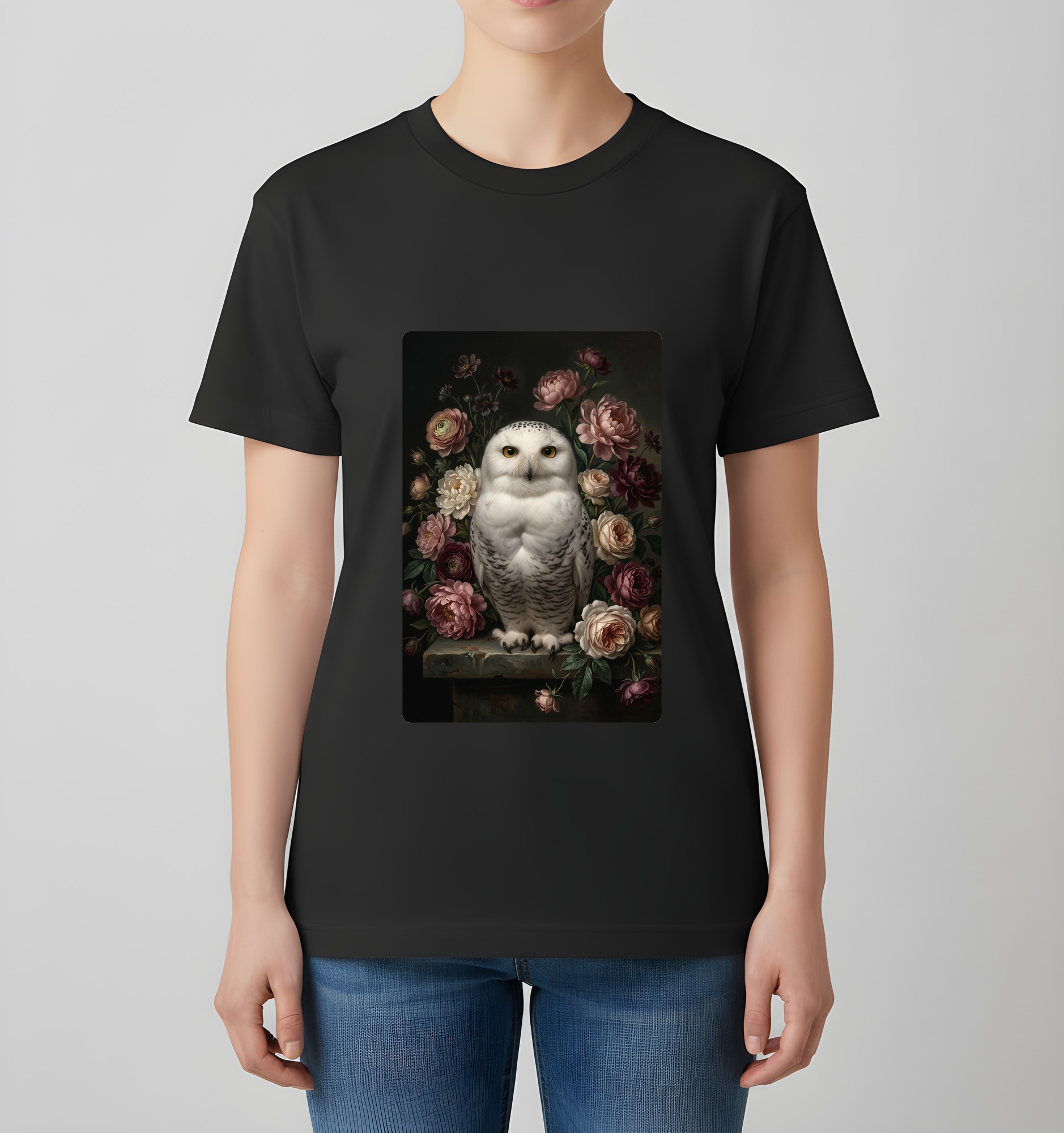 シロフクロウのTシャツ 4枚目