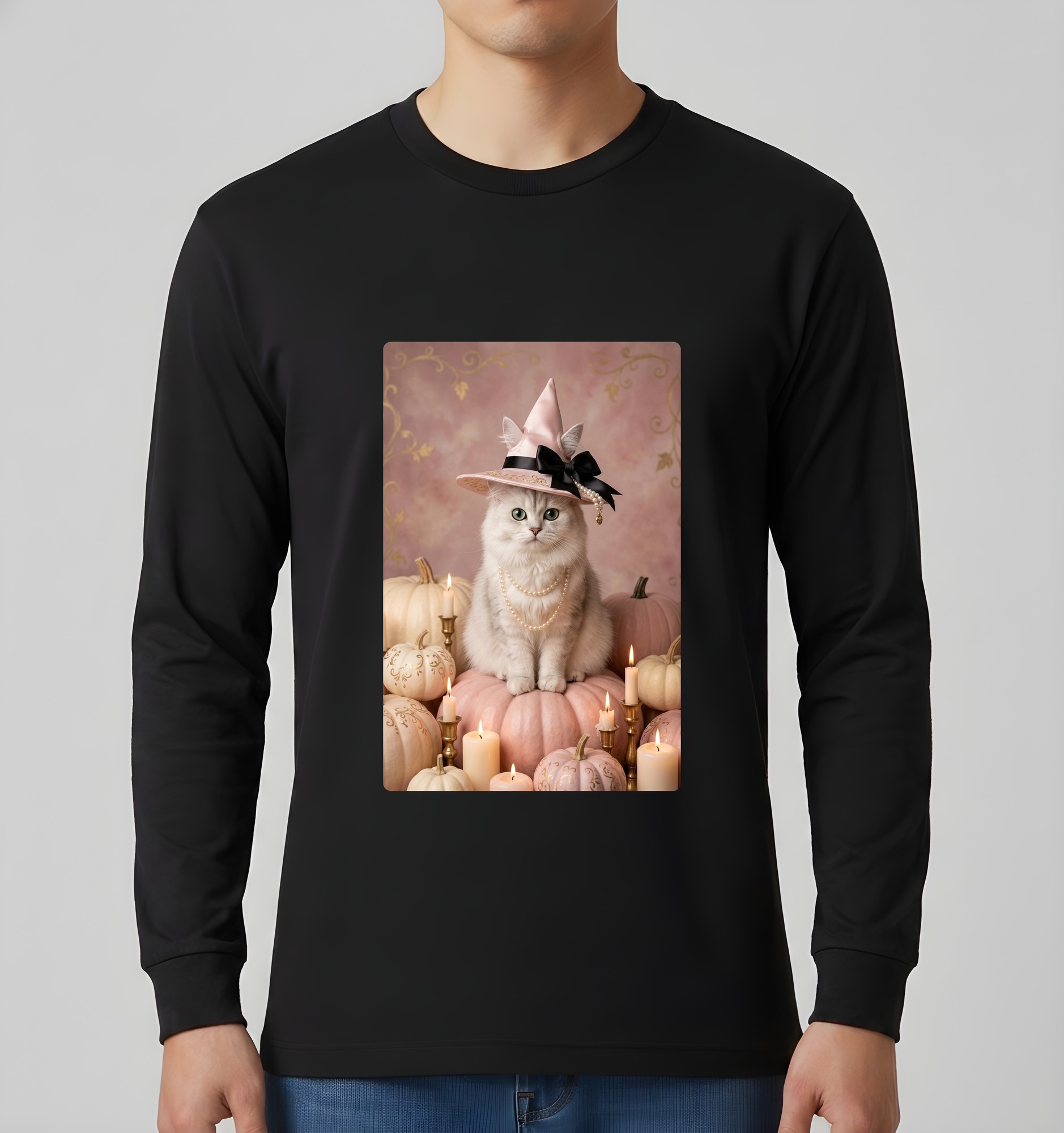 チンチラペルシャの長袖Tシャツ 3枚目