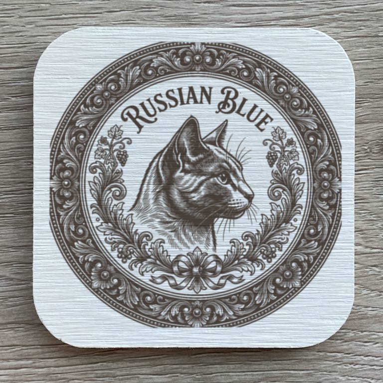 ロシアンブルーのコースターセット 1枚目