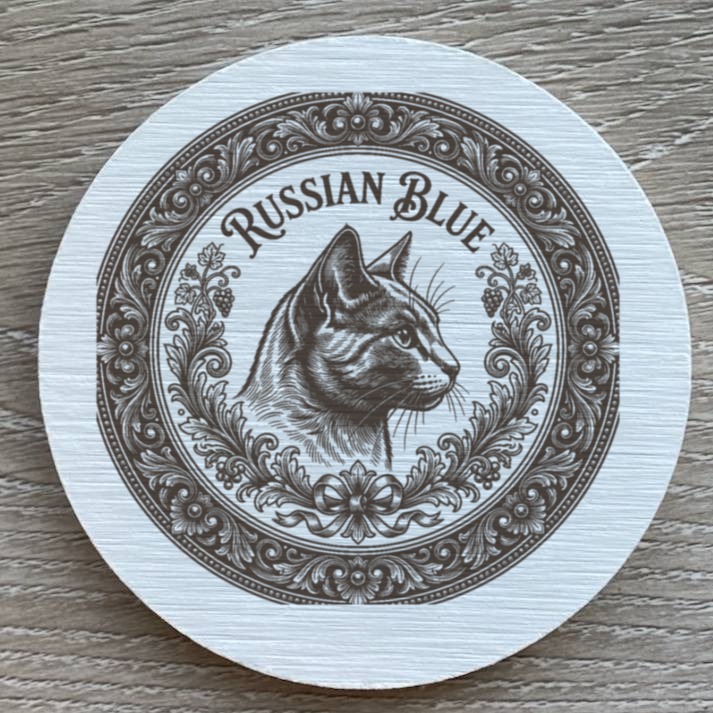 ロシアンブルーのコースターセット 2枚目
