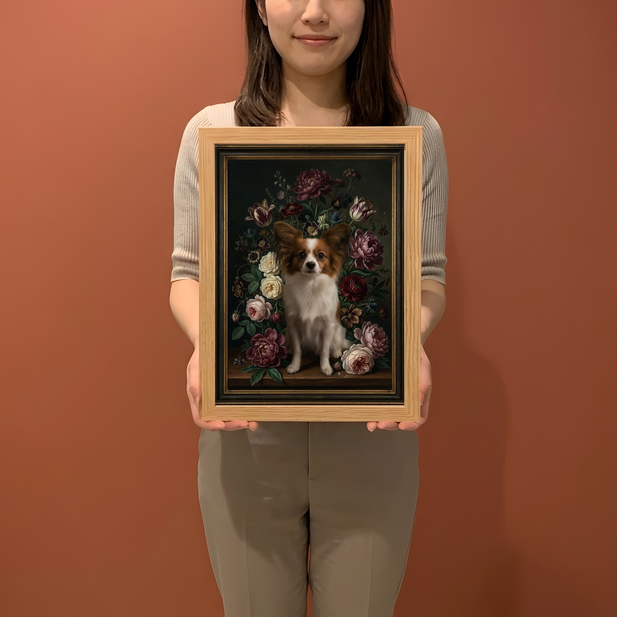 パピヨンの額装プリント 2枚目