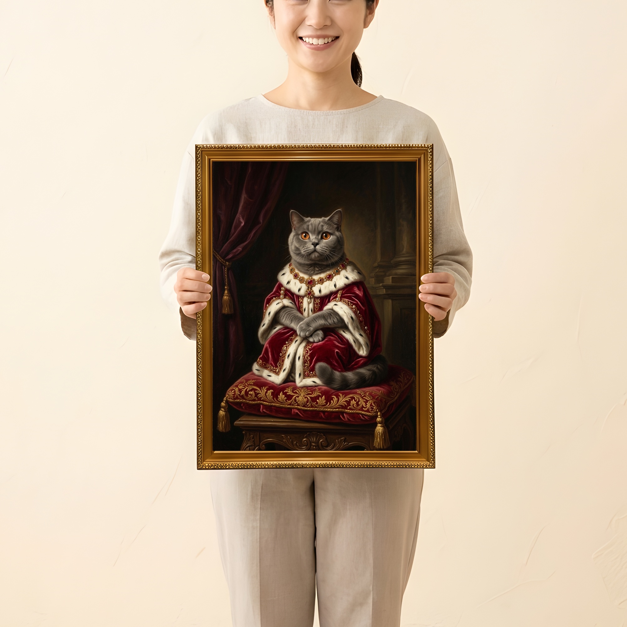 ブリティッシュショートヘアの額装プリント 2枚目
