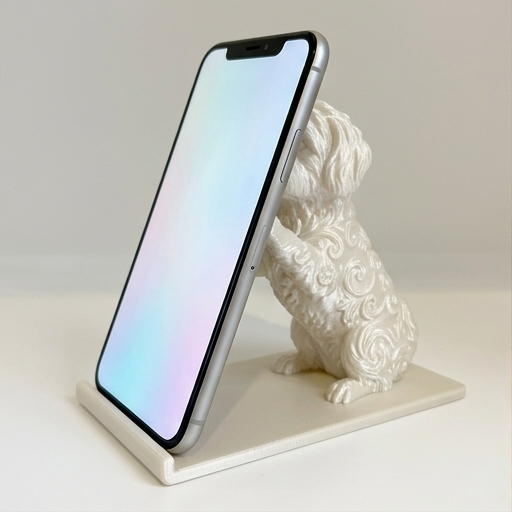 マルチーズのスマホスタンド 1枚目