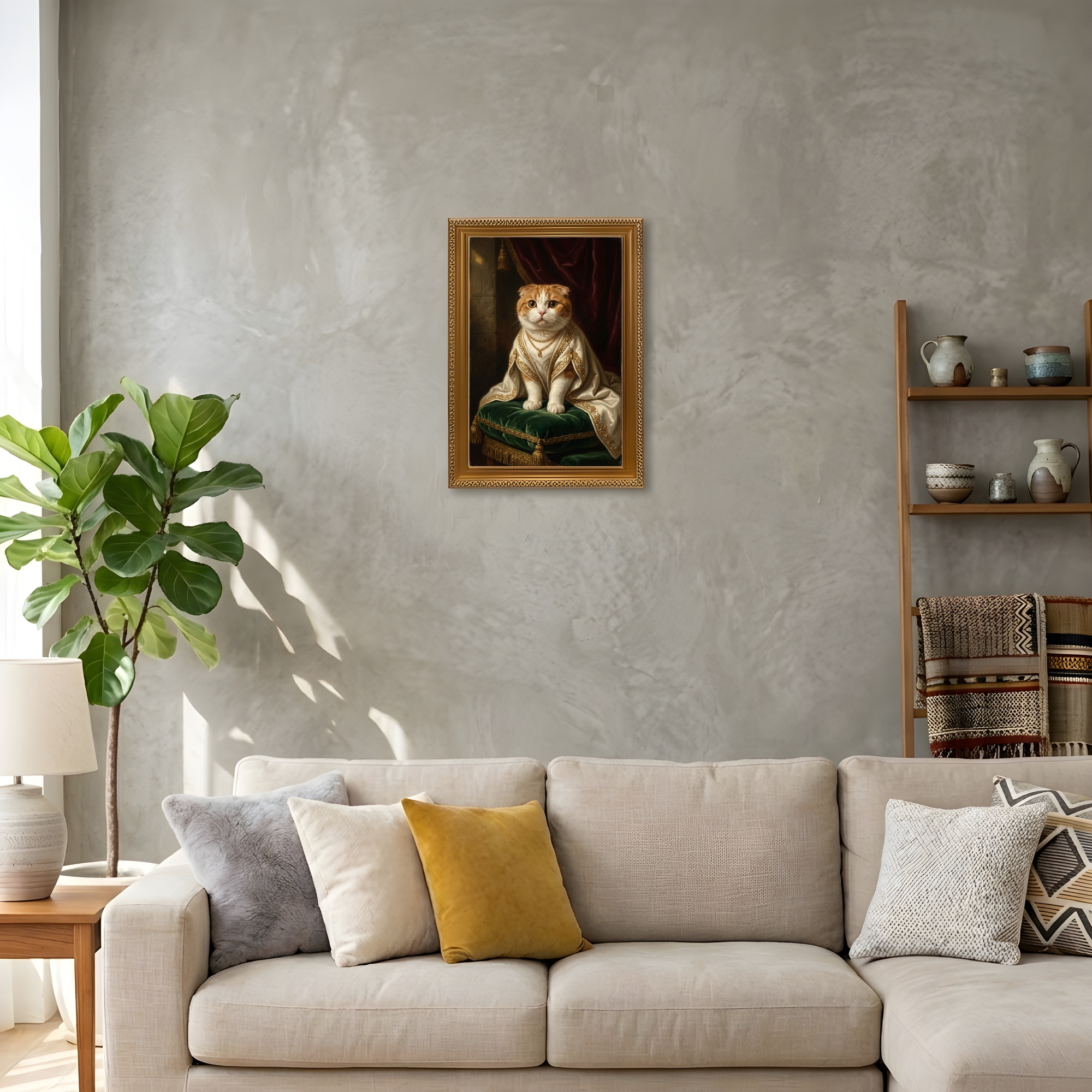 スコティッシュフォールドの額装プリント 3枚目