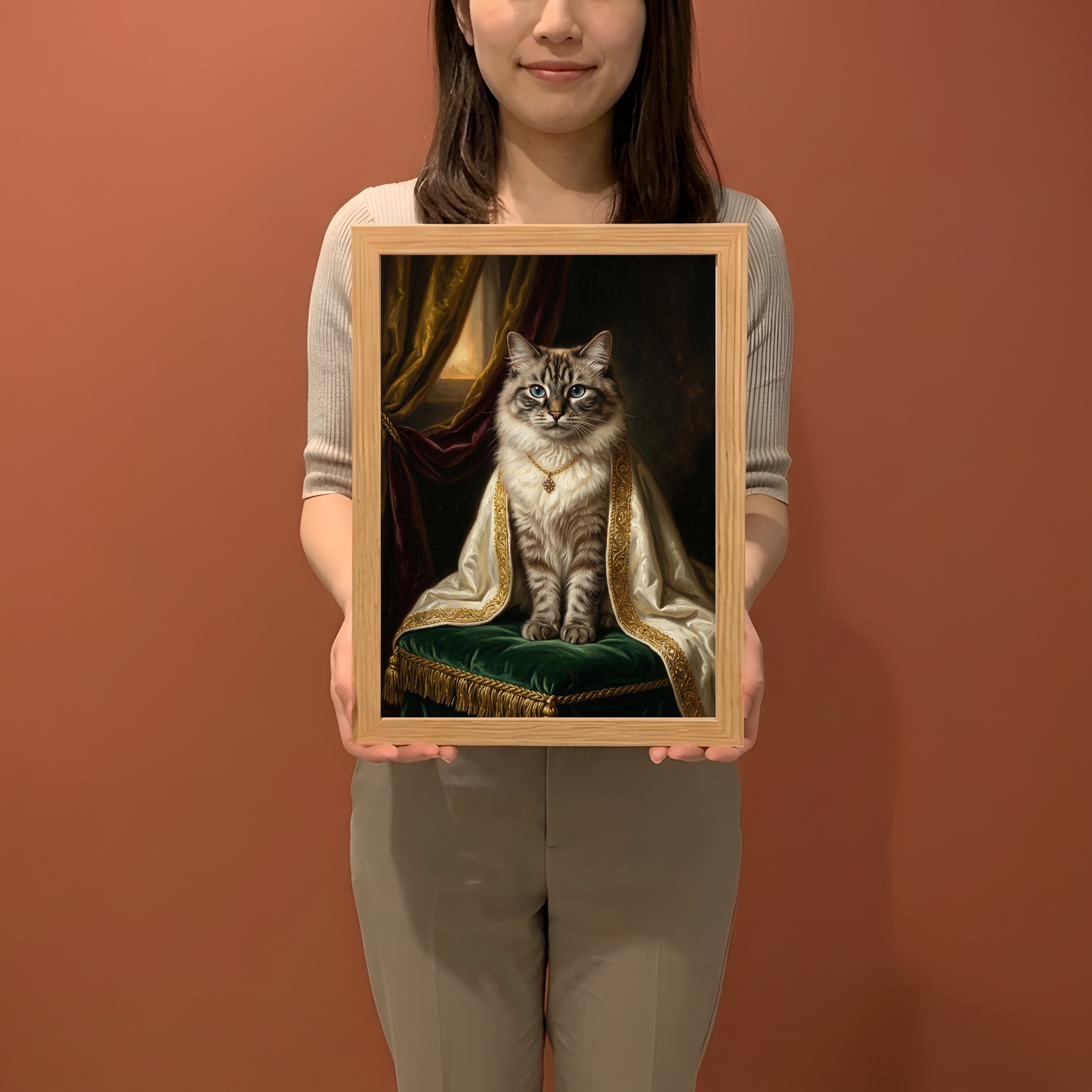 ヒマラヤンのルネサンス肖像画額装プリント（A4サイズ）（2枚目）