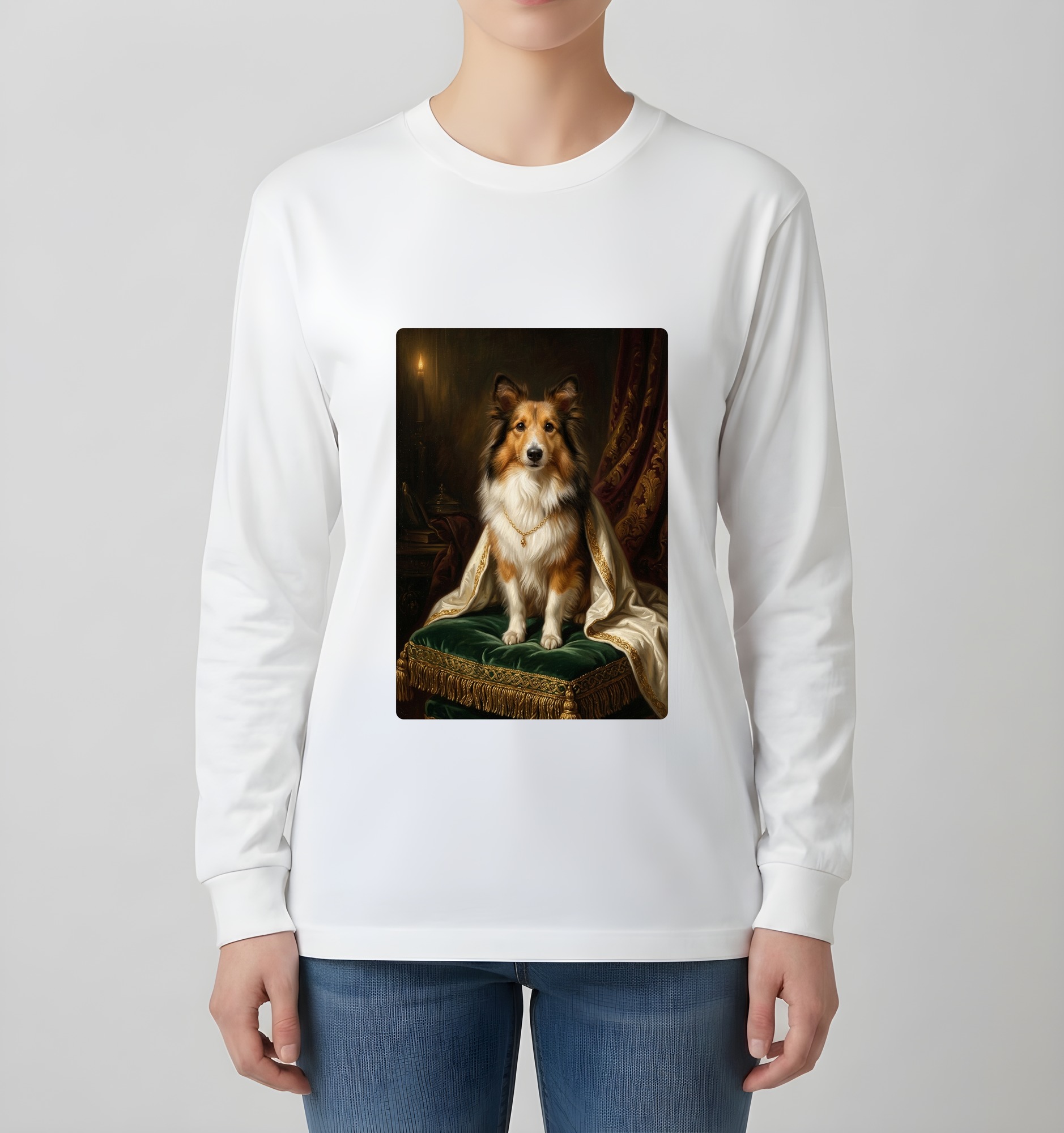 シェットランドシープドッグの長袖Tシャツ 4枚目