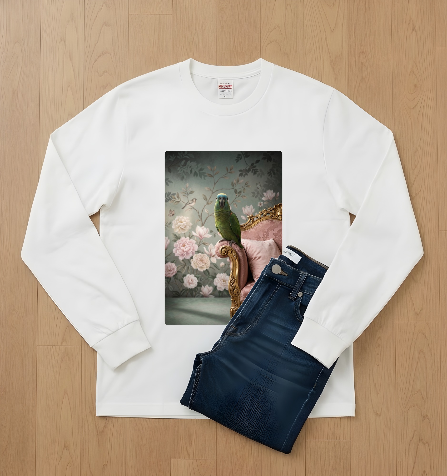 アオボウシインコの長袖Tシャツ 2枚目