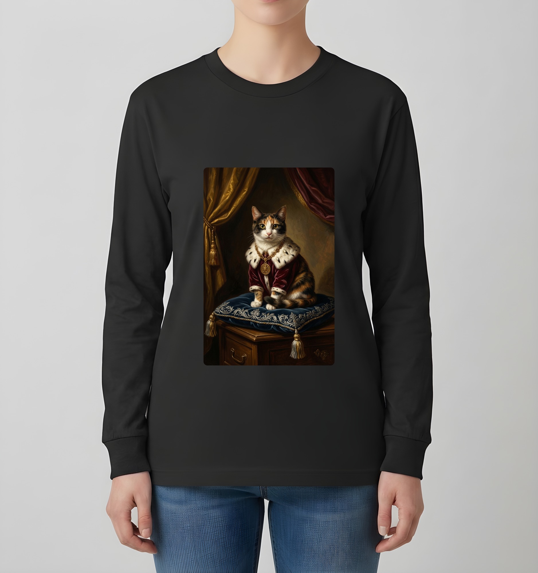 猫の長袖Tシャツ 4枚目