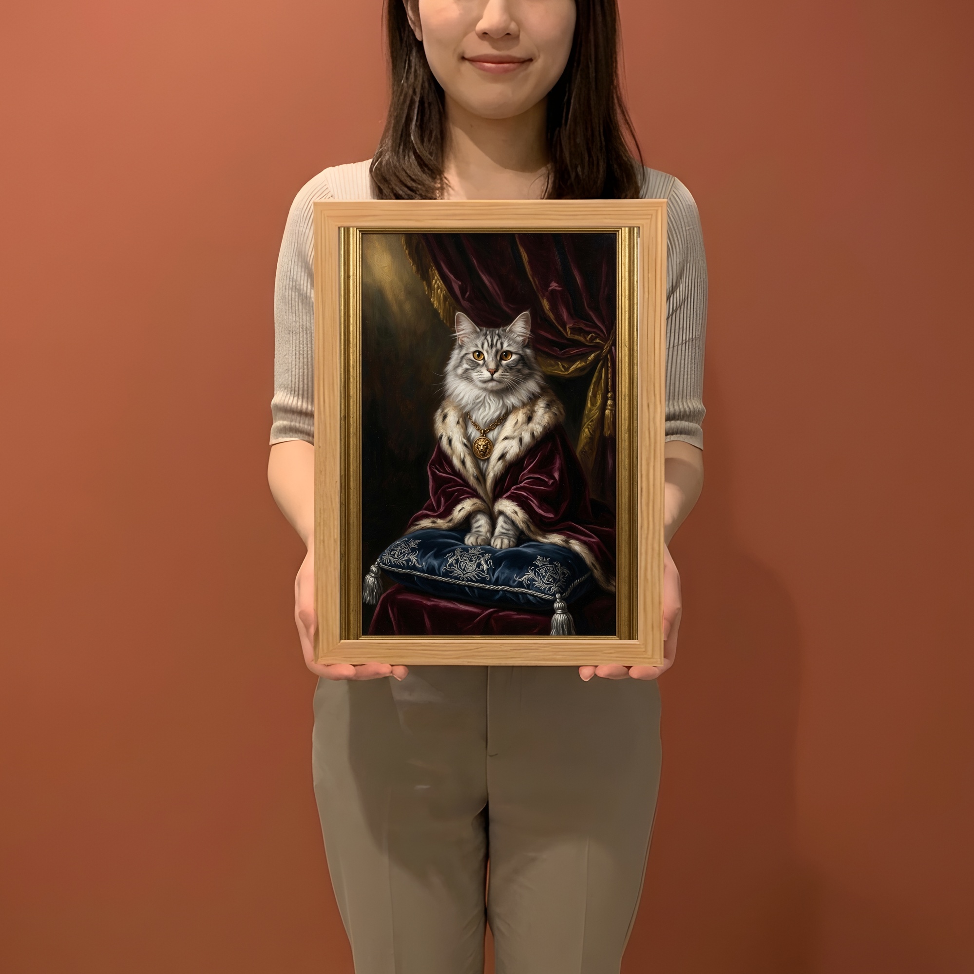 ノルウェージャンフォレストキャットの額装プリント 2枚目
