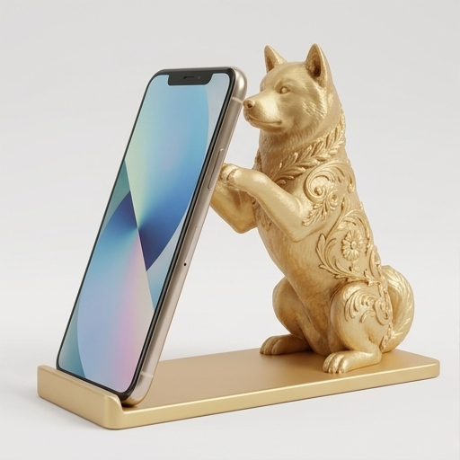 秋田犬のスマホスタンド 1枚目