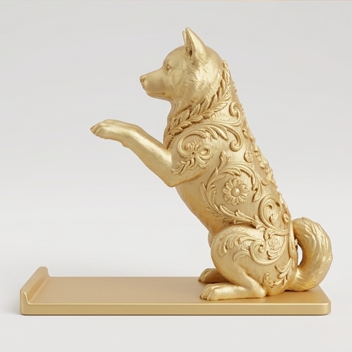 秋田犬のスマホスタンド 4枚目