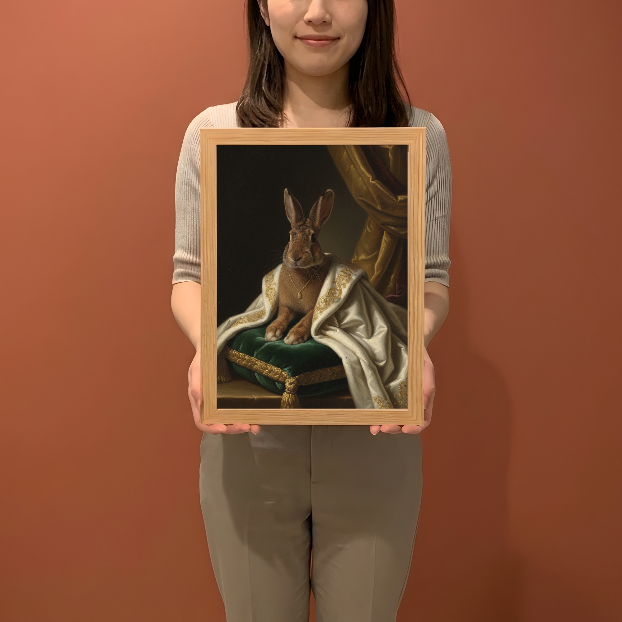 ベルジアンヘアのルネサンス肖像画額装プリント（A4サイズ）（2枚目）