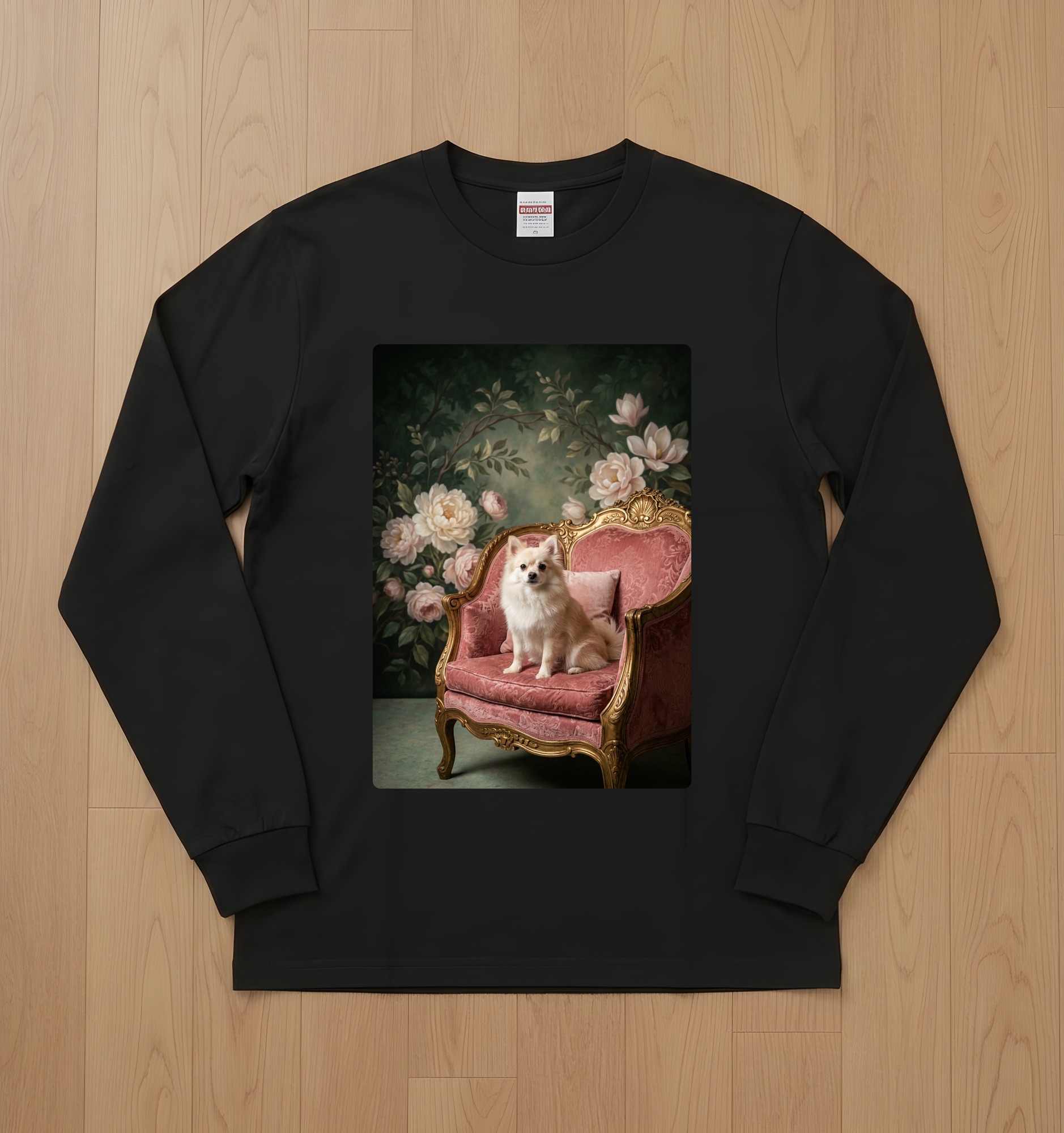 ポメラニアンの長袖Tシャツ 1枚目